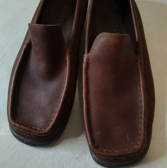 RJ COLT tan leather suede comfort technology mens loafer driving shoes size 10.5 Rj Colt | Shoes | Mens Rj Colt Brown Leather Slip Ons | Poshmark main image 3